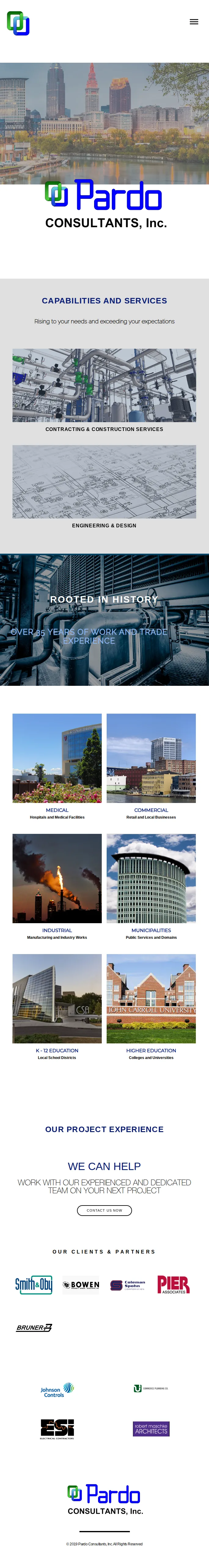 Pardo Consultants website before redesign
